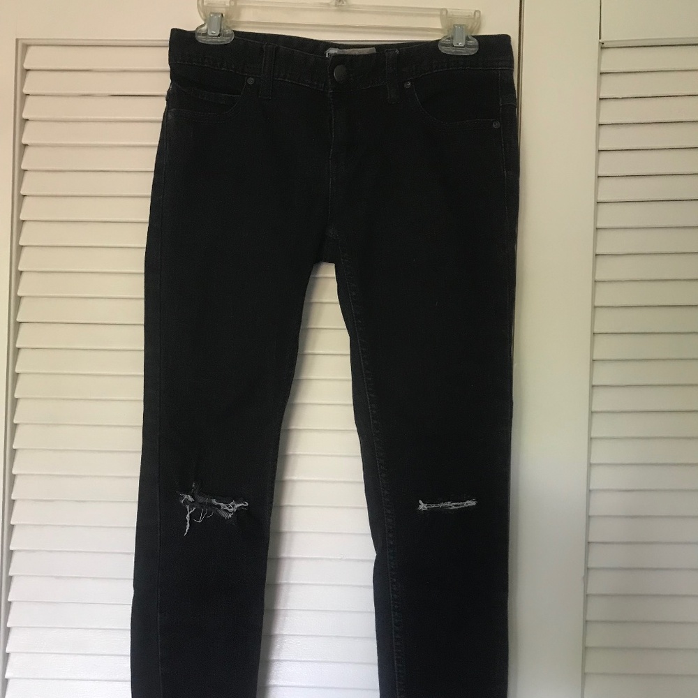 Free People Denim Black Jeans